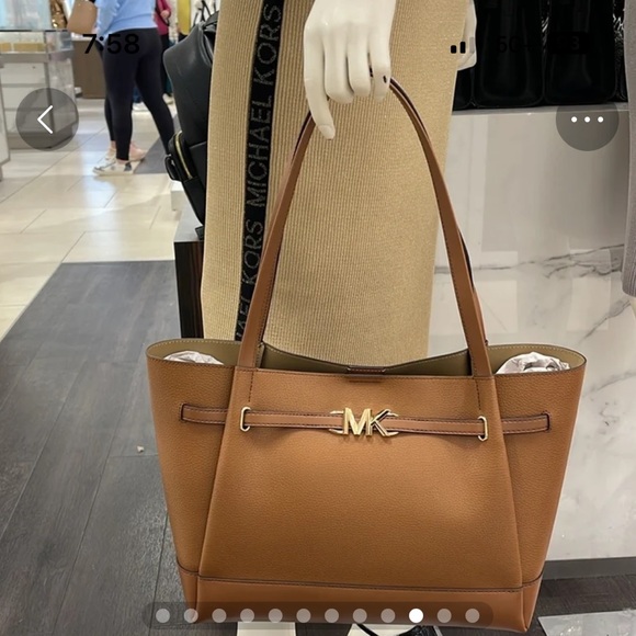 MICHAEL KORS Reed Large Belted Shoulder Tote Bag  Luggage NWT - Picture 16 of 16